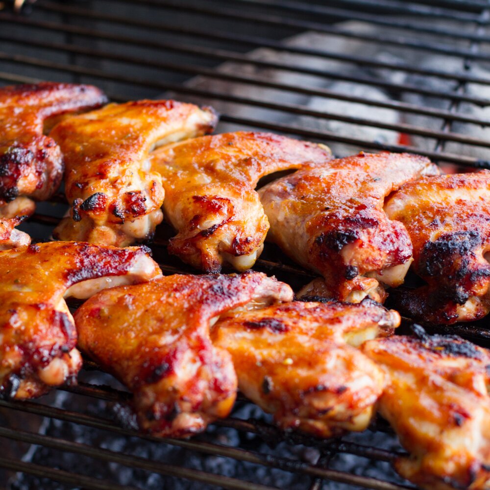 Chicken Wings mit Pfirsichmarinade