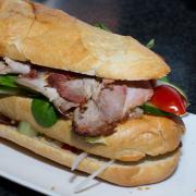 Spießbraten-Sandwich